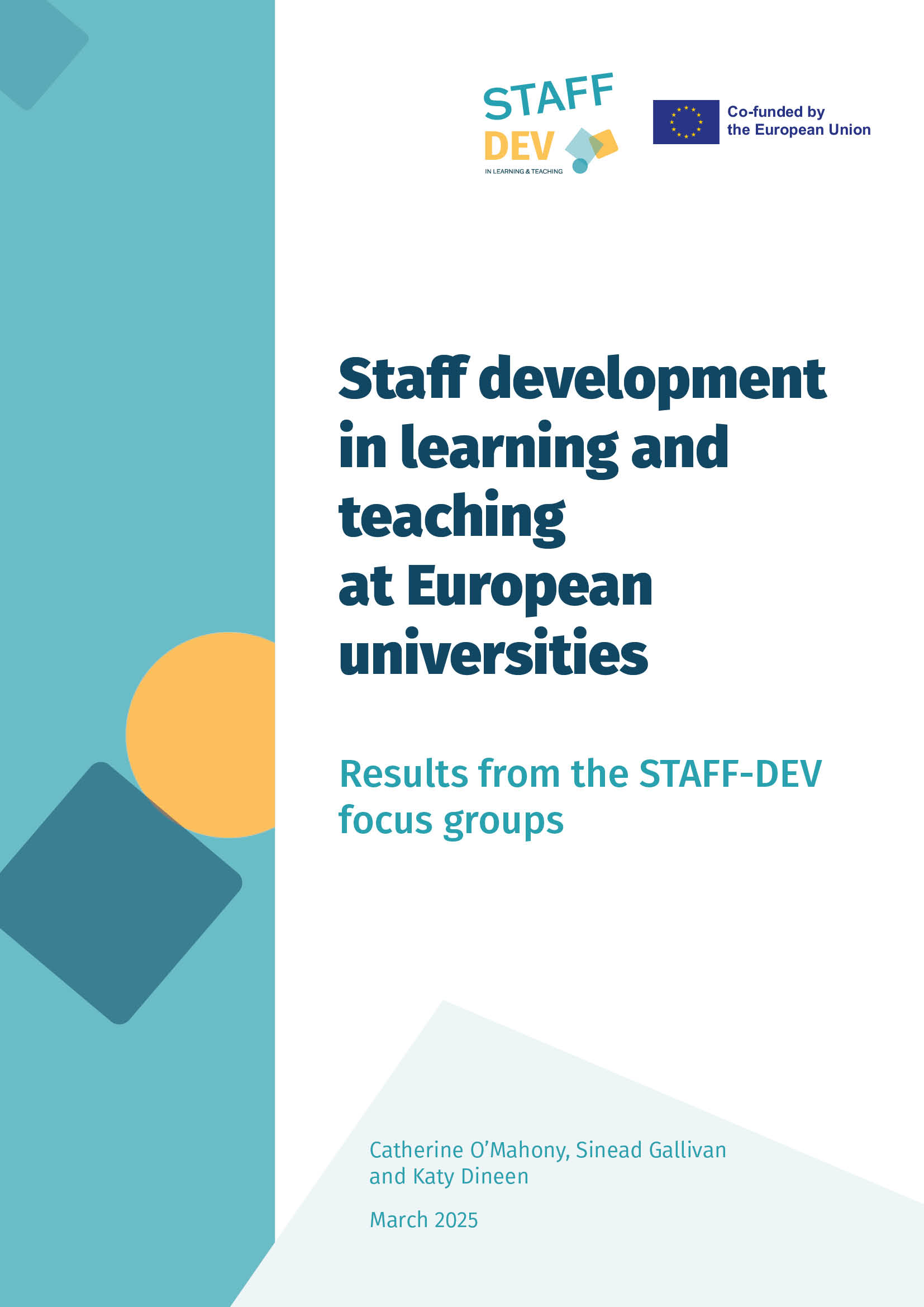 Staff development in learning and teaching at European universities