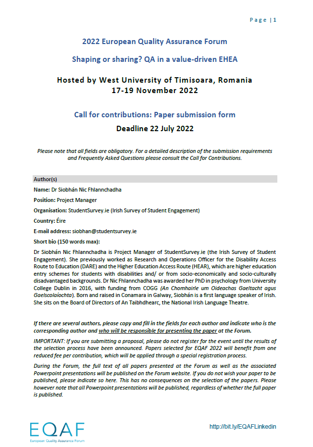 Listening to voices that matter: The necessity of national surveys of student engagement for governance and quality assurance of higher education