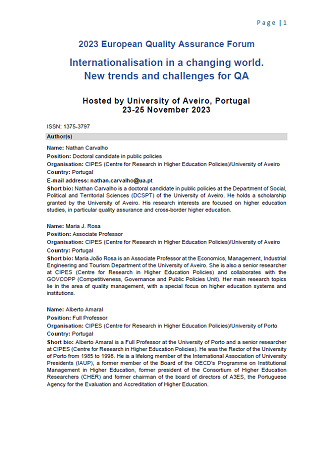Cross-Border External Quality Assurance in the European Higher Education Area
