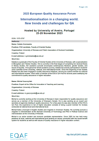 Quality Assurance of Doctoral Education: A Case Study of the Polish Approach. Reflections on the Past, Prospects for the Future, and the Internationalisation of Quality Assurance Processes