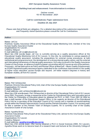 Quality Assurance in the context of a European University: a lean and trust-based approach for joint programmes