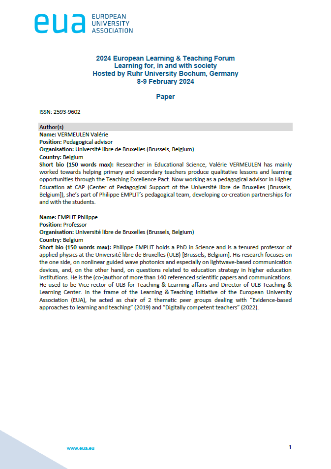 Students as teacher whisperers: a case study of course co-creation for and with students