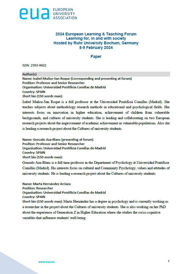 The relationship between high-impact educational practices at university and Learning approaches