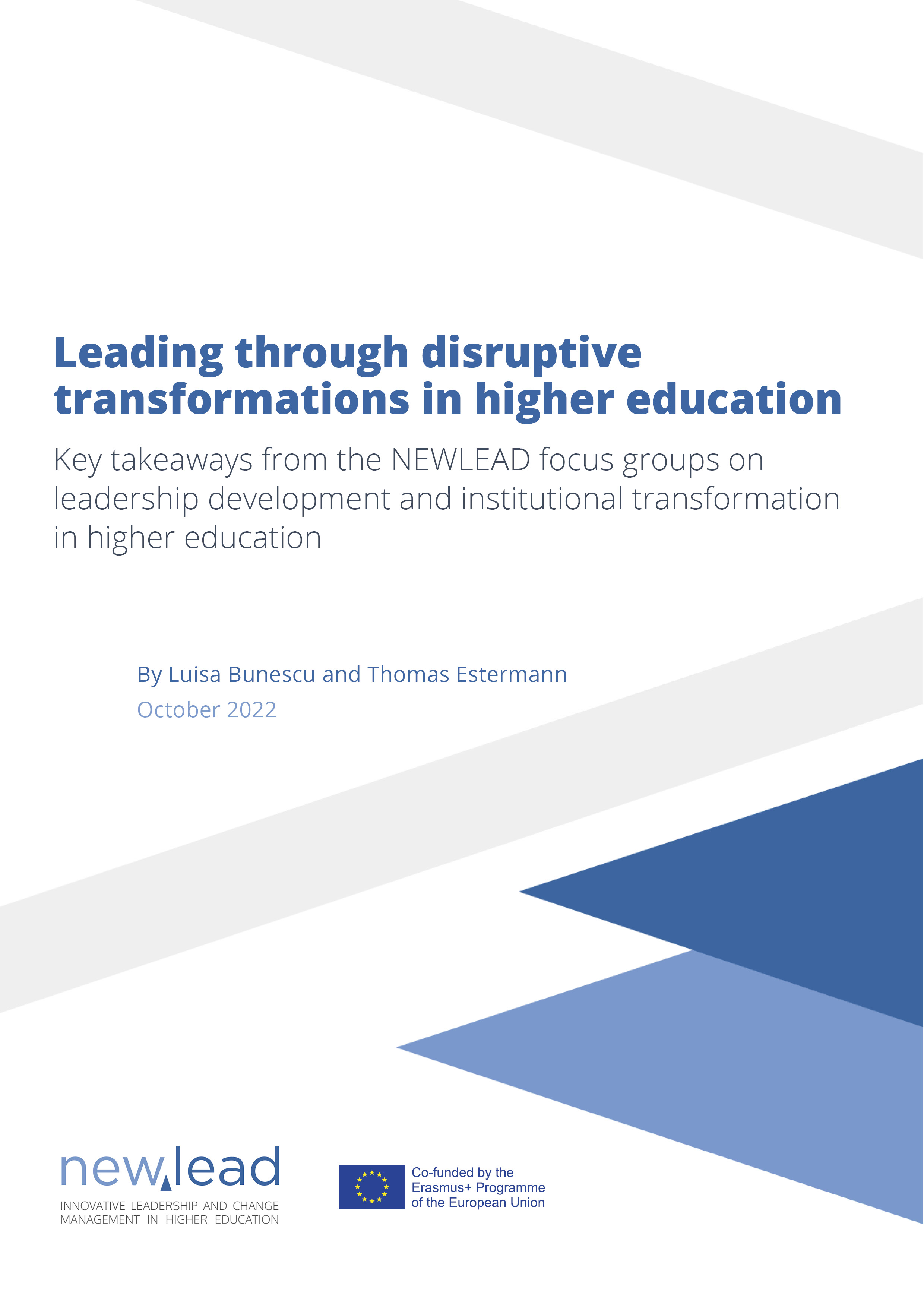 Leading through disruptive transformations in higher education