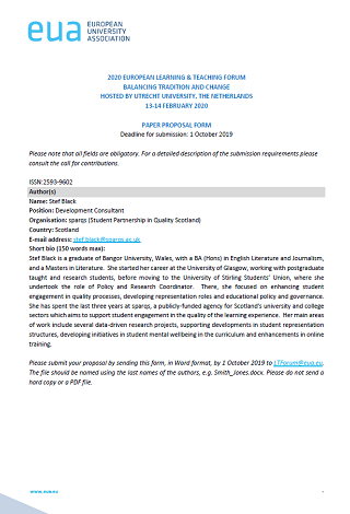 A new approach to existing challenges: addressing student mental wellbeing from a learning and teaching perspective