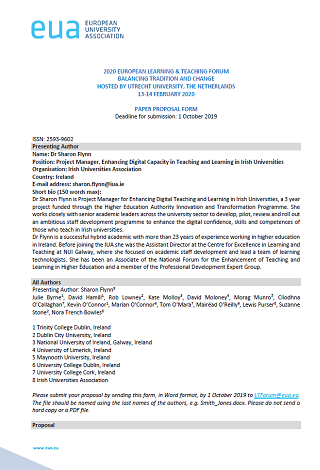 Enhancing Digital Capacity in Teaching and Learning in Ireland: a national approach