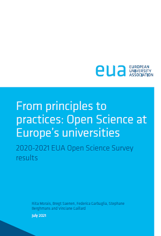 From principles to practices: Open Science at Europe’s universities 2020-2021 EUA Open Science Survey results
